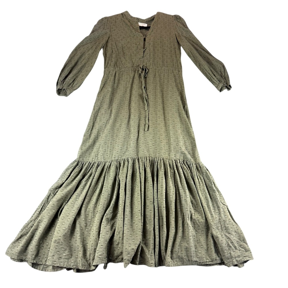 Emerson Fry Olive Green Midi Dress